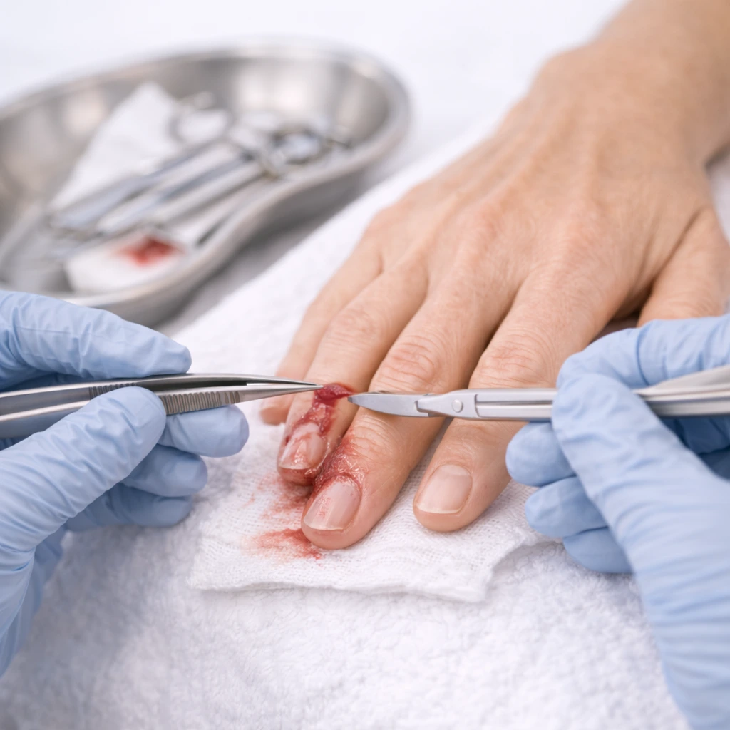 Nail surgery for ingrown nails and nail deformities