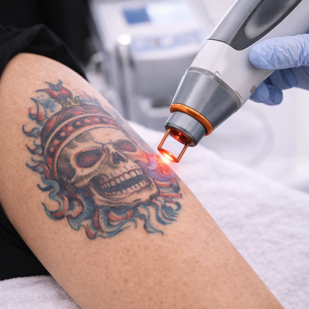 Laser tattoo removal treatment