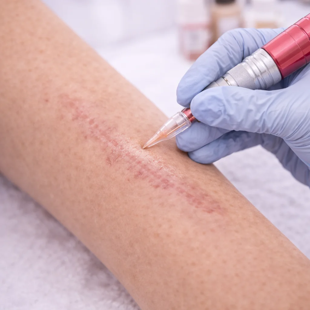 Scar camouflage treatment