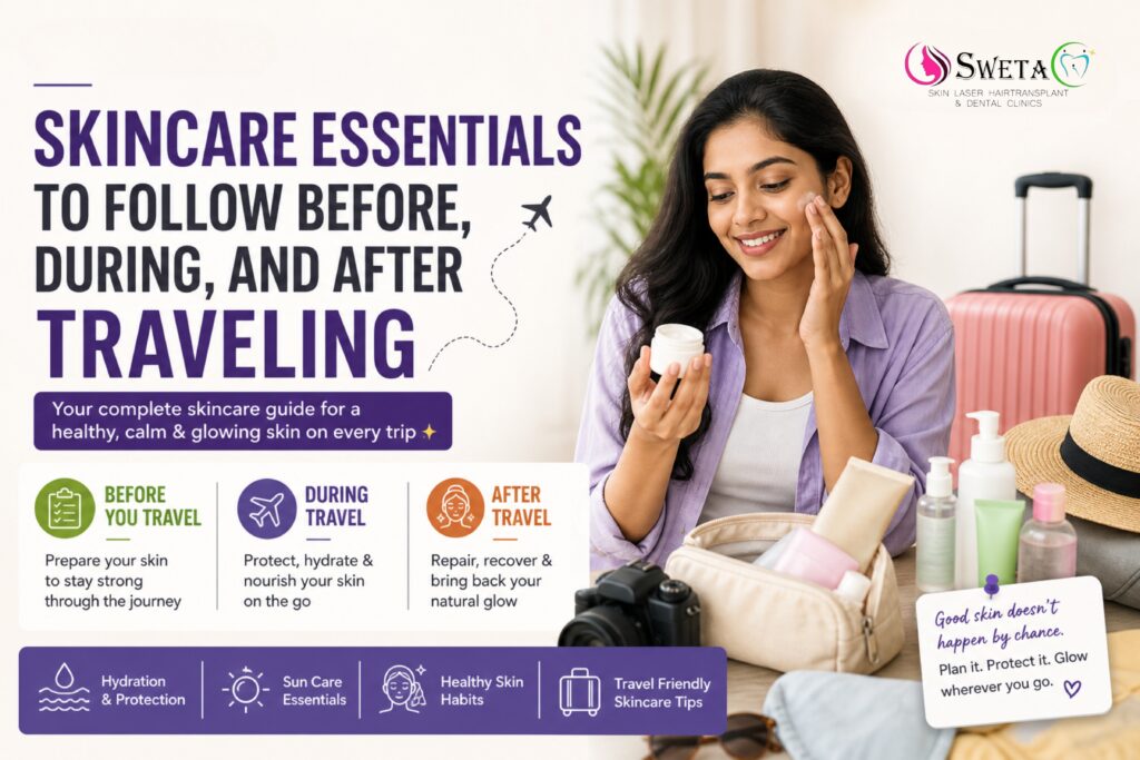 Skincare Essentials to Follow Before, During, and After Traveling - Sweta Clinics