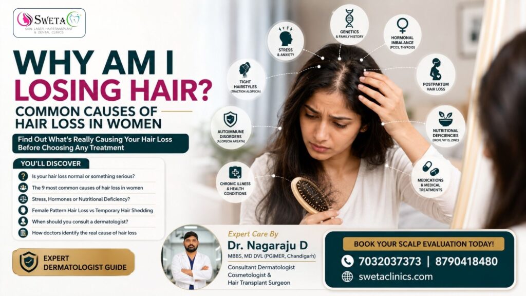 Why Am I Losing Hair? Common Causes of Hair Loss in Women - Sweta Clinics