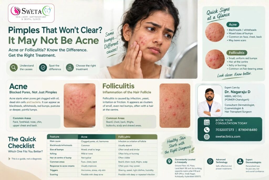 Acne vs Folliculitis: Key Differences | Sweta Clinics