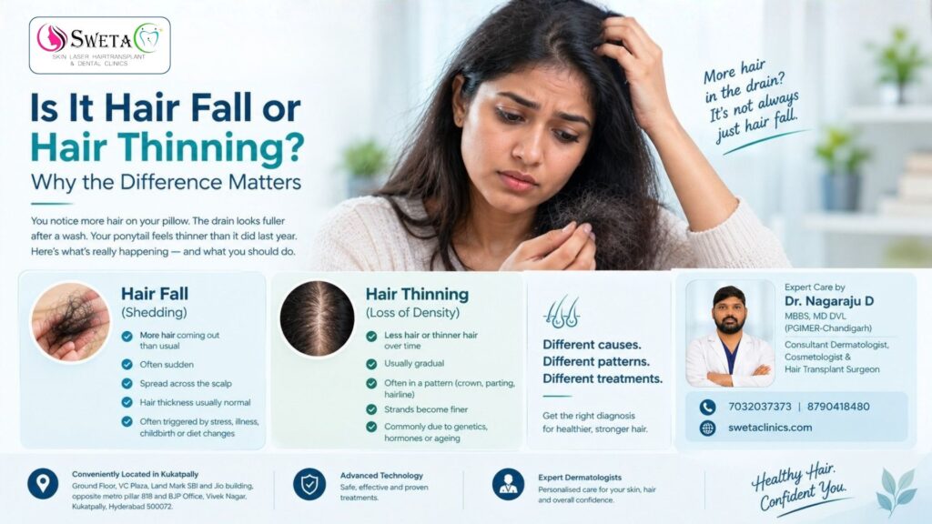 Hair Fall vs Hair Thinning: Key Differences | Sweta Clinics