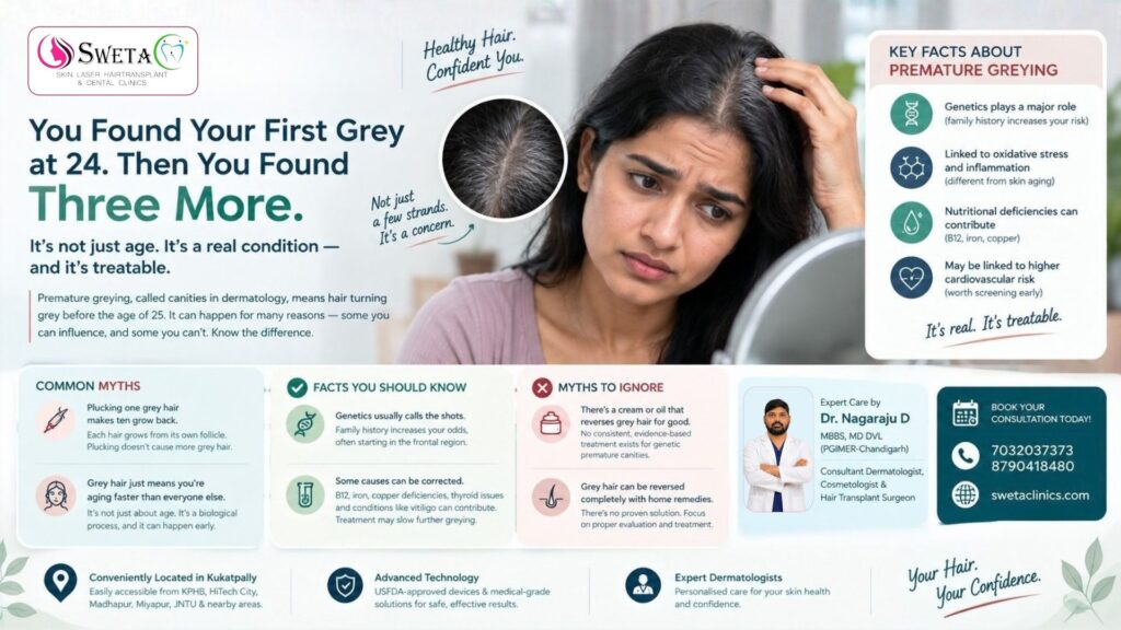 Premature Grey Hair: Causes and Treatment | Sweta Clinics